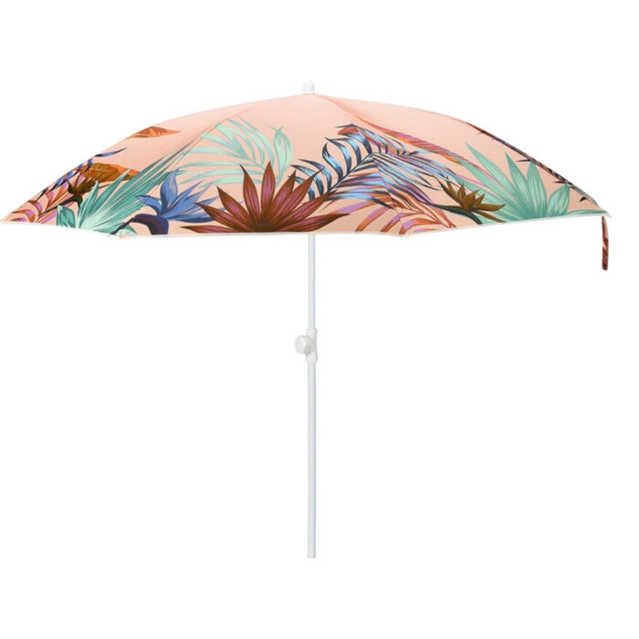 PROGARDEN Strandparasol 180cm met blad dessin