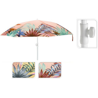 PROGARDEN Strandparasol 180cm met blad dessin
