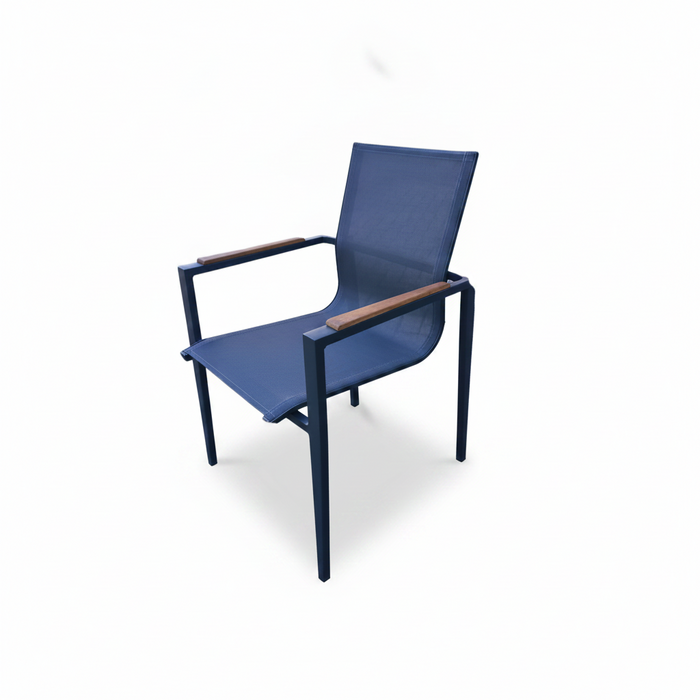 Hamilton Bay Outdoor Hamilton Bay OUTDOOR Aurora alu. Dining Chair dark gray sling +teak,