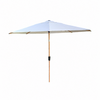 Hamilton Bay Ibiza Parasol Ø300 cm Ecru – Wood-Look Pole Parasol