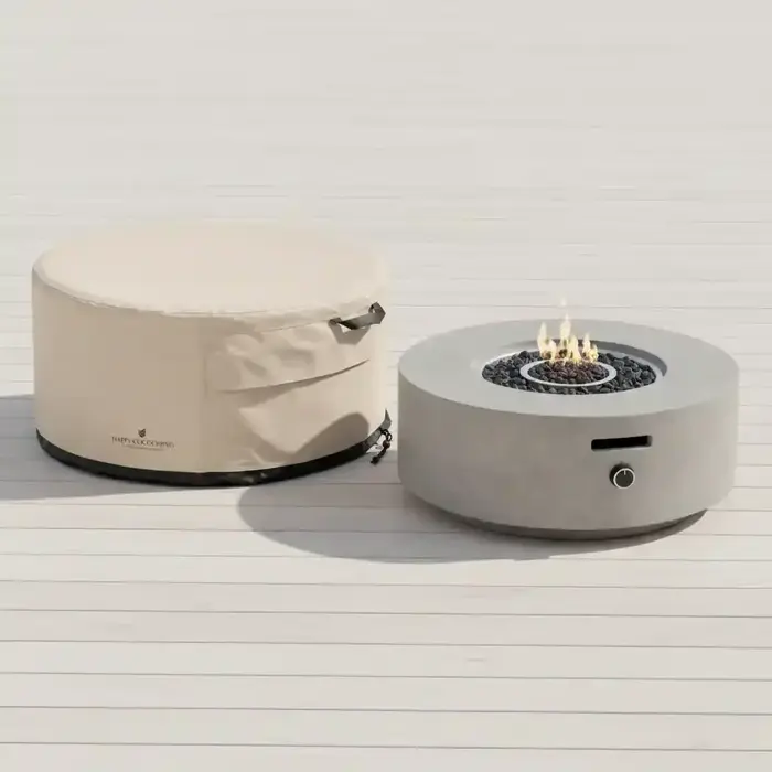 Happy Cocooning Copy of Happy Cocooning - fire pit - Estate round 76cm - travertin - HCEST76-04