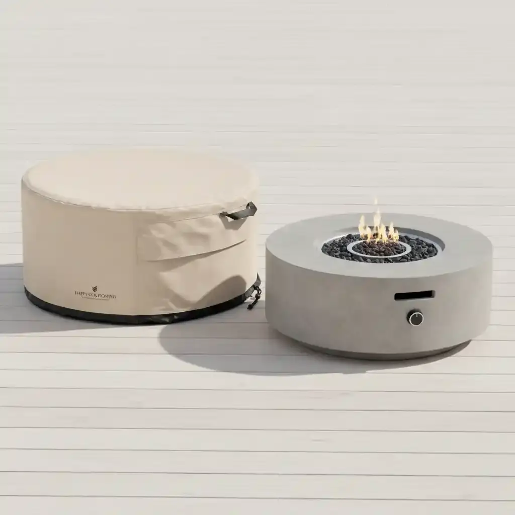 Happy Cocooning Happy Cocooning - Premium Cover - frie table roudn M - v. rivera 980 / estate 76 - naturel color