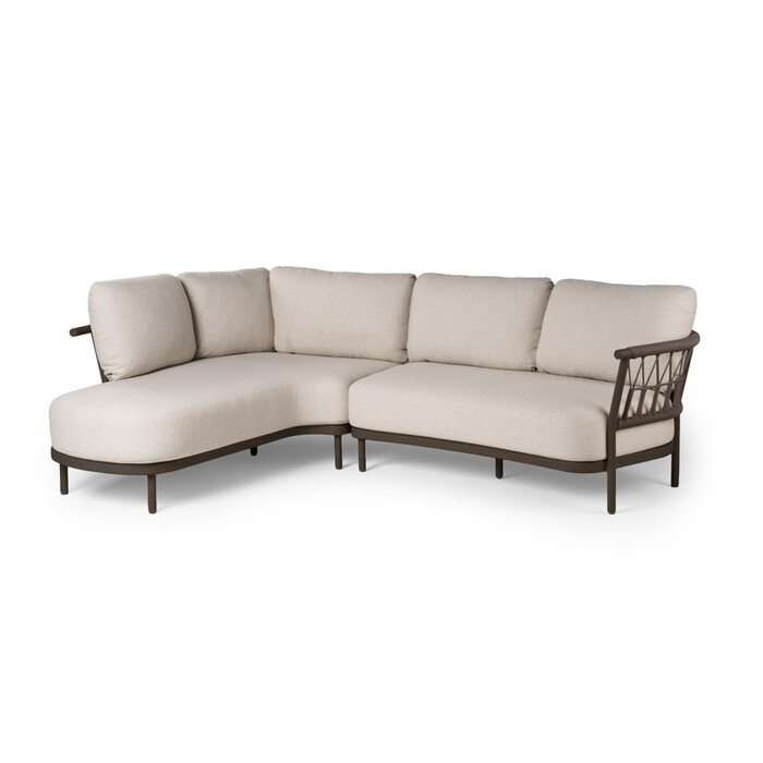 Tierra Outdoor Tierra Outdoor Fresca Lounge Set Organic Complete Right Chocolat - Dove - 277×199×88cm - TO-00550