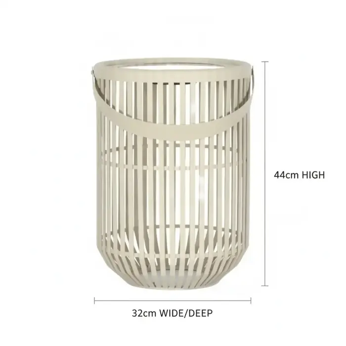 Cosi Cosimira Flare lantern, sandy beige, with solar panel and LED light; USB-C cable included.