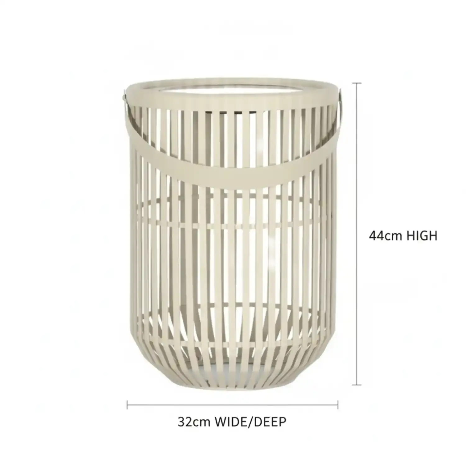 Cosi Cosimira Flare lantern, sandy beige, with solar panel and LED light; USB-C cable included.