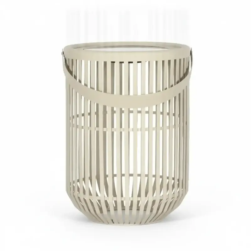 Cosi Cosimira Flare lantern, sandy beige, with solar panel and LED light; USB-C cable included.
