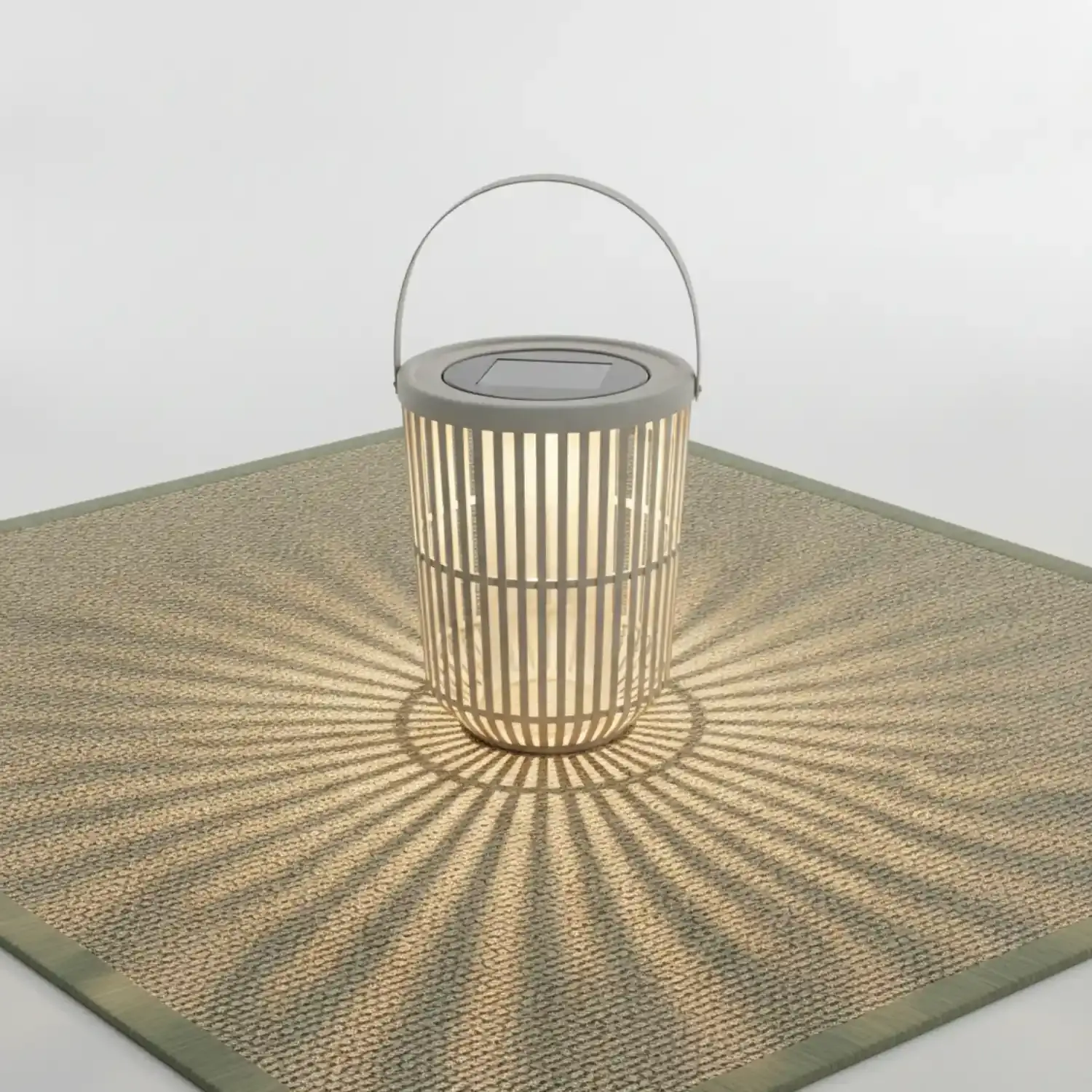 Cosi Lantaarn Cosimira Flare sandy beige met solar paneel en LED-licht incl. USB-C kabel