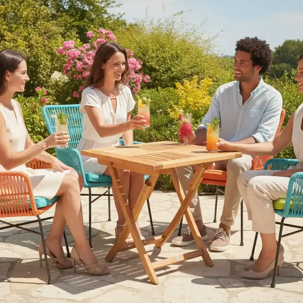 Hamilton Bay Outdoor Hamilton Bay - Derby folding tafel - 70x70cm square - teak/stainless