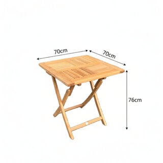 Hamilton Bay Outdoor Hamilton Bay - Derby klaptafel - 70x70cm vierkant - teak/rvs