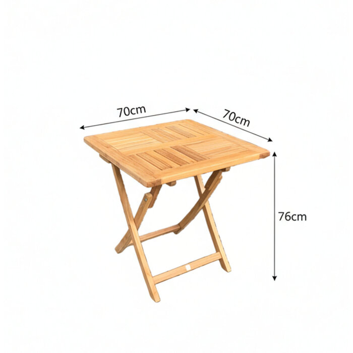 Hamilton Bay Outdoor Hamilton Bay - Derby folding tafel - 70x70cm square - teak/stainless