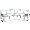Tierra Outdoor Protective Cover Liv / Natal Lounge Dining Set Right 270 × 202 × 77 cm