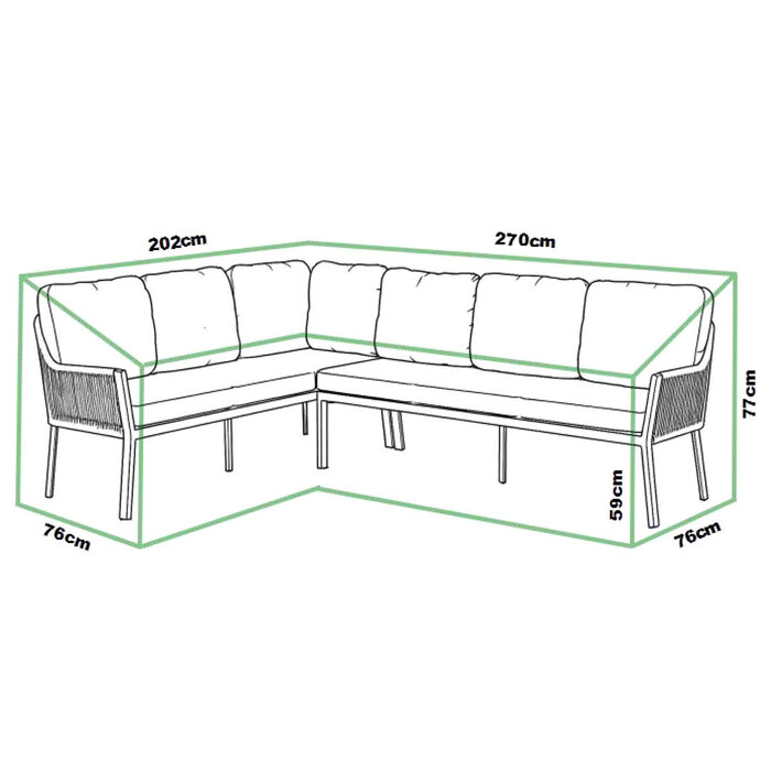 Tierra Outdoor Tierra Outdoor Protective Cover Liv / Natal Lounge Dining Set Left 270 × 202 × 77 cm