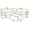 Tierra Outdoor beschermhoes Monti Lounge Corner Set 264 × 264 × 86/38 cm