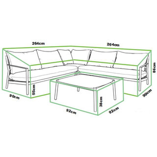 Tierra Outdoor Tierra Outdoor Monti beschermhoes loungeset 264 × 264 cm