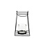 Countryfield Waxinelichthouder/windlicht Ireen zwart 30 cm