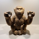 Deco monkey - aap kandelaar voor 1 kaars - Zwart of Koper - 19 cm