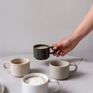Mugs Mees - koffiemokken - theemokken - set van 4 - wit - crème - zand en bruin