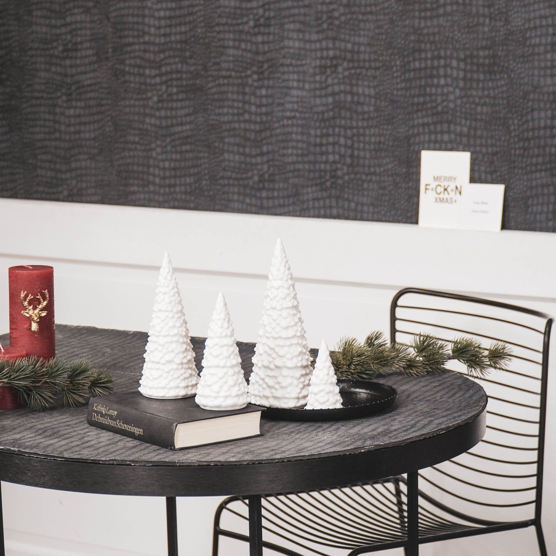 Housevitamin Stenen Kerstboom Ledlamp S Wit 5 x 5 x 11 cm