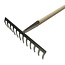 RVS tuinhark 12 tands met steel