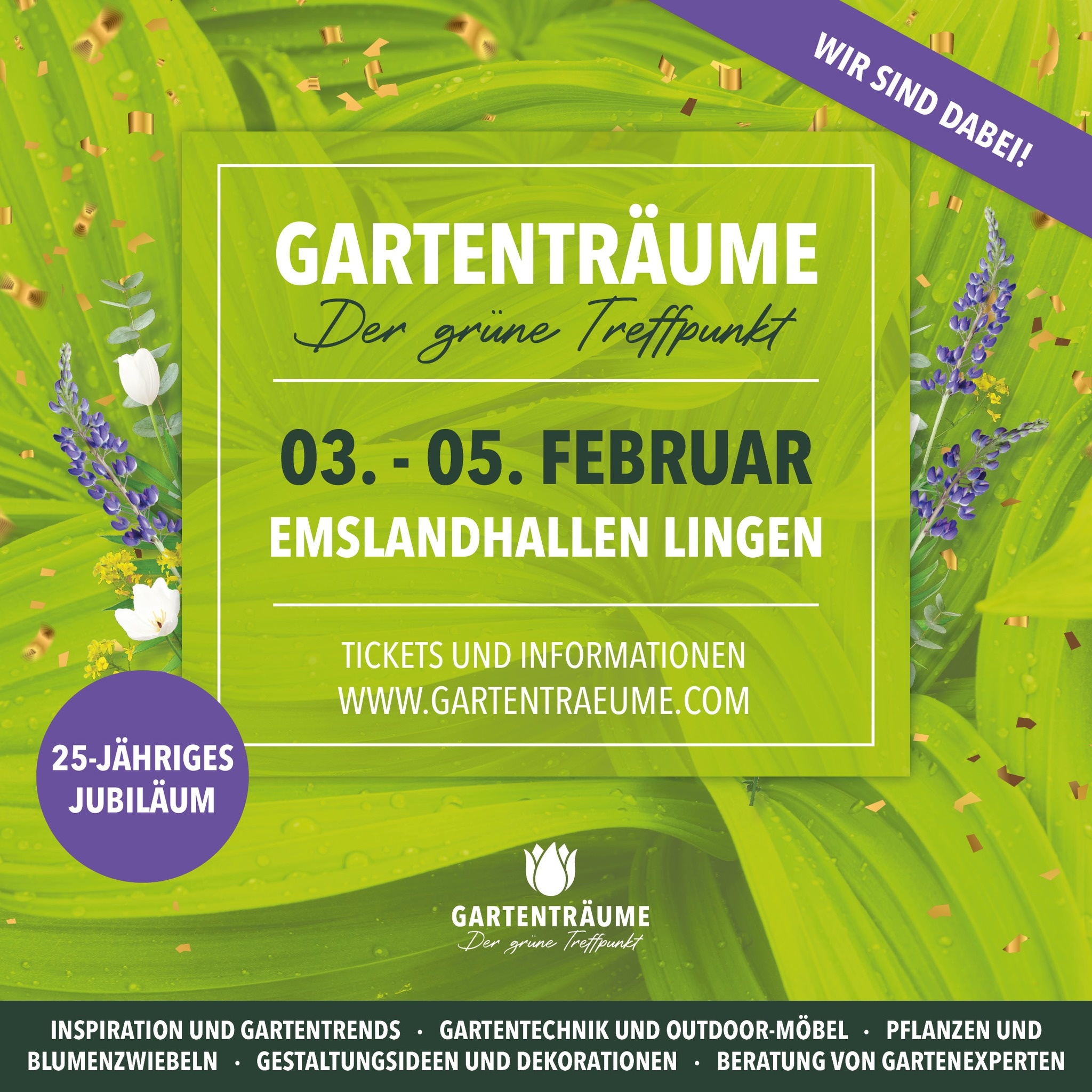 Wij staan op de tuinbeurs in Lingen (Duitsland)