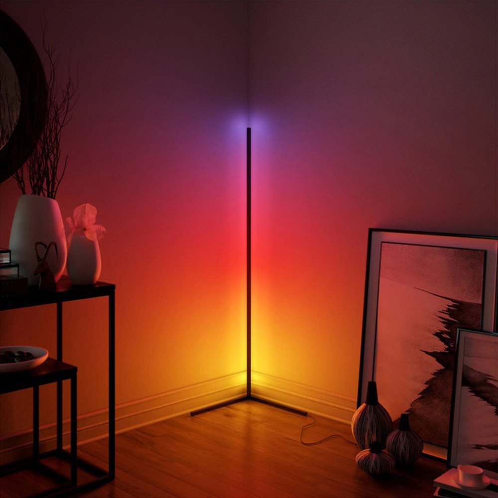 Modern LED Floor Lamp Aurora Black RGB - HOFTRONIC