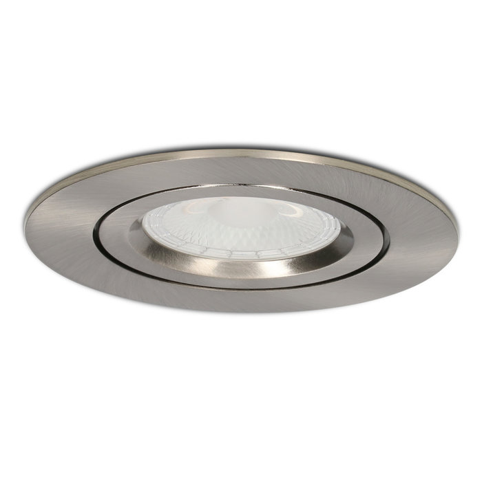 HOFTRONIC Dimmable IP44 LED Downlight Rome stainless