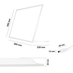 LED Paneel - 60x60 cm - 36 Watt - 4500lm (125lm/W) - 4000K - Flikkervrij - UGR<19 - 5 jaar garantie HOFTRONIC LED Paneel - 60x60 cm - 36 Watt - 4500lm (125lm/W) - 4000K - Flikkervrij - UGR<19 - 5 jaar garantie