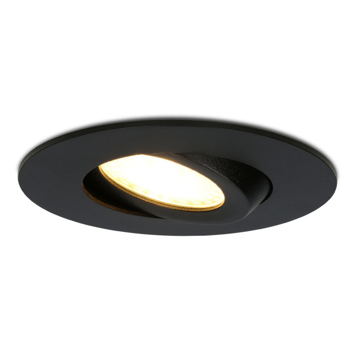 HOFTRONIC Dimmable IP65 LED Downlight Napels black