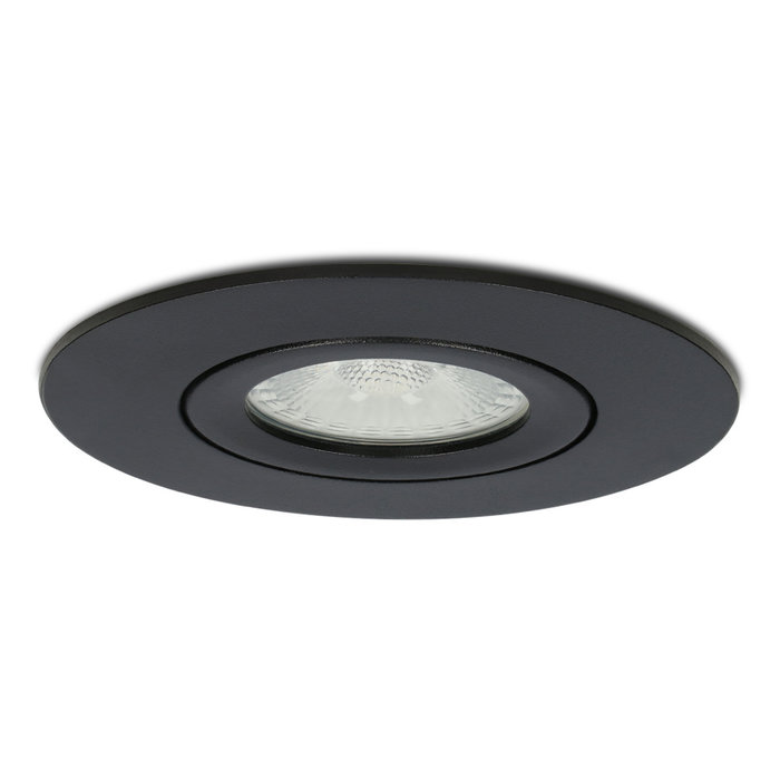 HOFTRONIC Dimmable IP65 LED Downlight Napels black