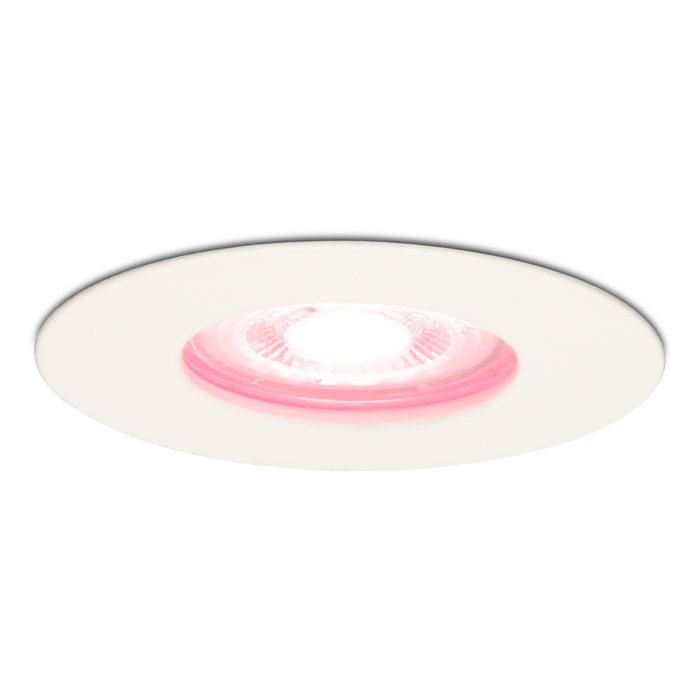 Hoftronic Smart Smart WiFi dimbare RGBWW LED inbouwspot Bari wit GU10 5,5 Watt IP65 spatwaterdicht