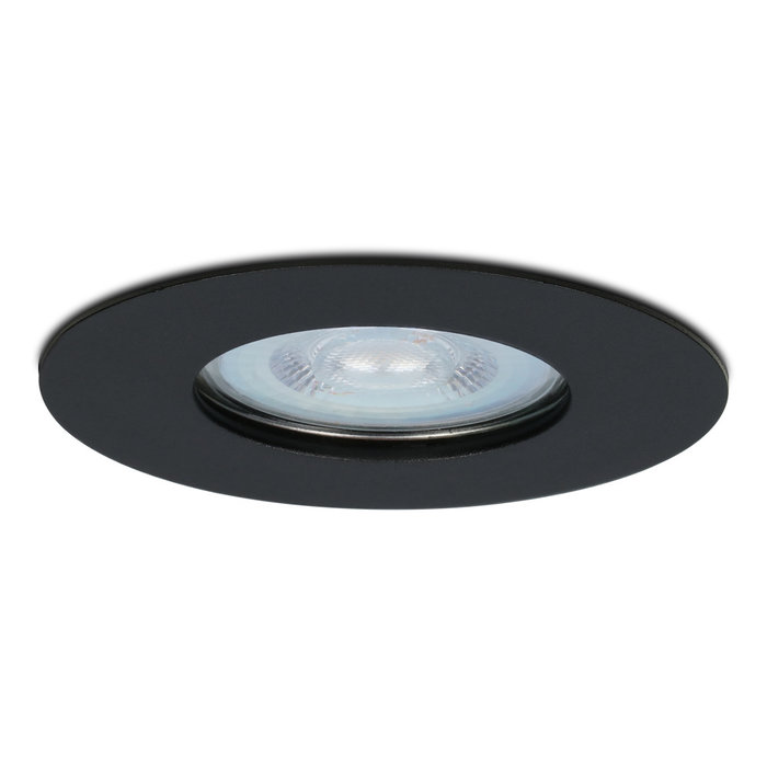 Hoftronic Smart Smart WiFi Dimmable RGBWW LED Recessed spot Bari black GU10 5,5 Watt IP65 splashproof