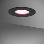 Hoftronic Smart Smart WiFi Dimmable RGBWW LED Recessed spot Bari black GU10 5,5 Watt IP65 splashproof