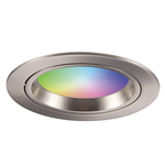 Hoftronic Smart Smart WiFi LED recessed spotlight Luna RGBWW tiltable stainless steel IP44 1050lm