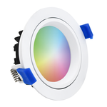 Smart WiFi LED inbouwspot Luna RGBWW kantelbaar wit IP44 1050lm Homeylux Smart WiFi LED inbouwspot Luna RGBWW kantelbaar wit IP44 1050lm