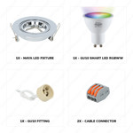 Smart WiFi LED recessed spotlight Maya RGBWW tiltable IP20 Homeylux Smart WiFi LED recessed spotlight Maya RGBWW tiltable IP20