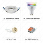 Smart WiFi LED inbouwspot Pittsburg dimbaar RGBWW kantelbaar wit IP20 Homeylux Smart WiFi LED inbouwspot Pittsburg dimbaar RGBWW kantelbaar wit IP20