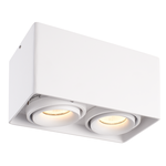 HOFTRONIC Dimbare LED opbouw plafondspot Esto Wit 2 lichts kantelbaar incl. 2x GU10 spot 5W 2700K