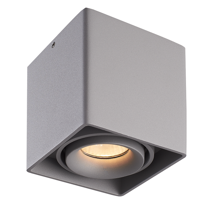 HOFTRONIC Dimmable LED surface mounted ceiling spotlight Esto 2700K GU10 Grey IP20 tiltable