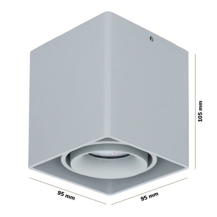 HOFTRONIC Dimmable LED surface mounted ceiling spotlight Esto 2700K GU10 Grey IP20 tiltable