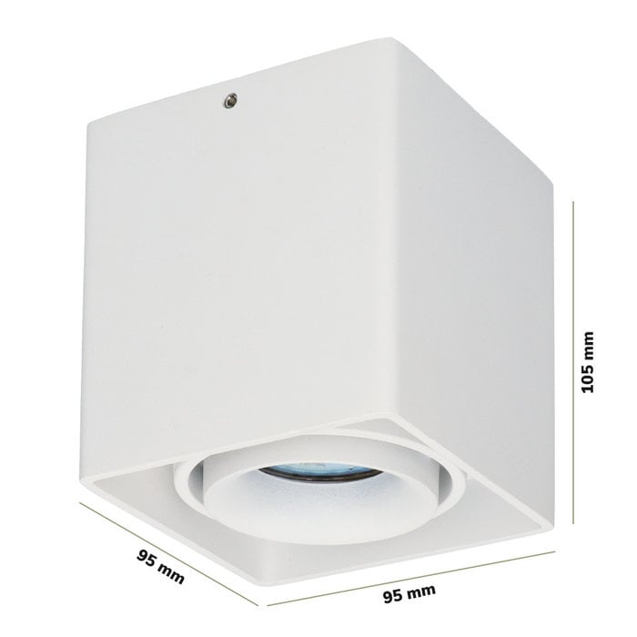 HOFTRONIC Dimmable LED surface mounted ceiling spotlight Esto 2700K GU10 White IP20 tiltable