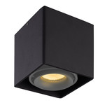 HOFTRONIC Dimmable LED surface mounted ceiling spotlight Esto Black with grey bezel IP20 tiltable excl. GU10 lightsource