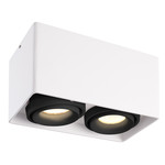 HOFTRONIC Dimmable LED surface-mounted ceiling spotlight Esto White/Black 2 light tiltable 5W 2700K