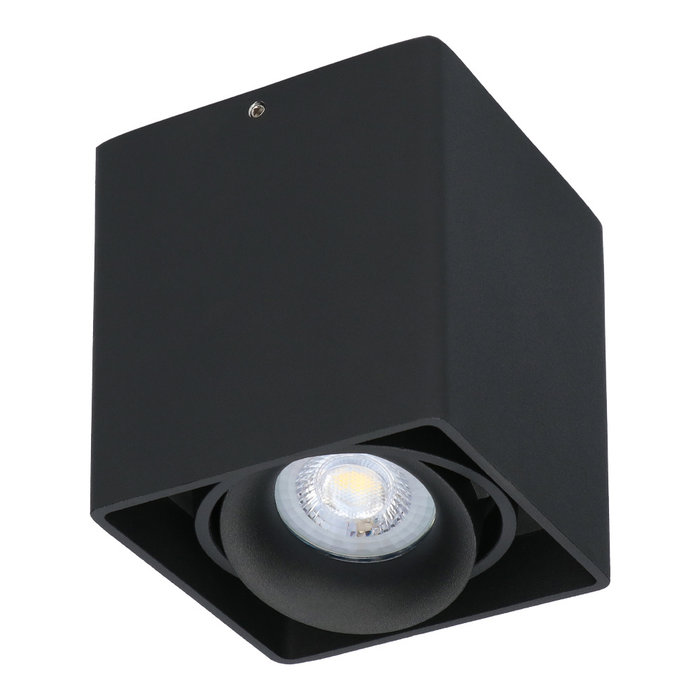 HOFTRONIC Dimbare LED Opbouwspot plafond Esto Zwart incl. GU10 spot 5W 4000K IP20 kantelbaar