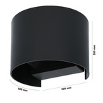 HOFTRONIC Dimmable LED Wall Light Denver Black