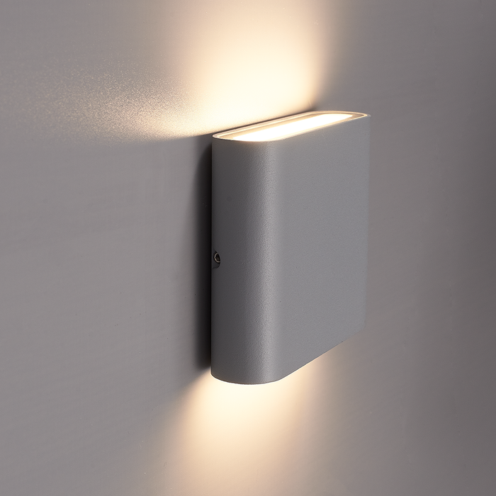 Dimmable LED Wall Light Dallas S Grey - HOFTRONIC