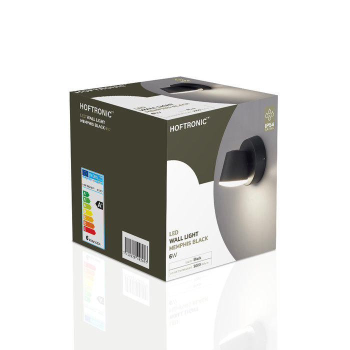 HOFTRONIC LED Wandlamp Memphis Zwart