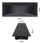 HOFTRONIC LED Wall Light Lowa Black