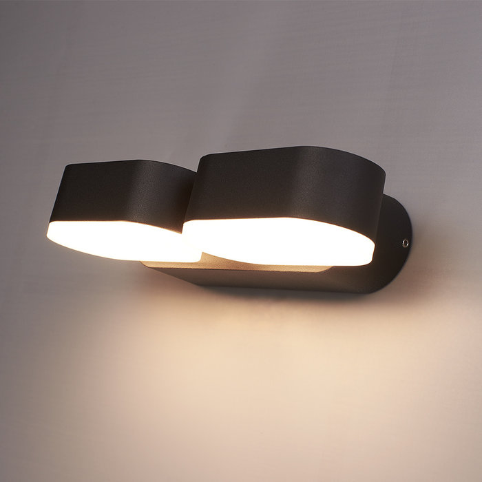 HOFTRONIC Dimbare LED Wandlamp Dayton Duo Zwart