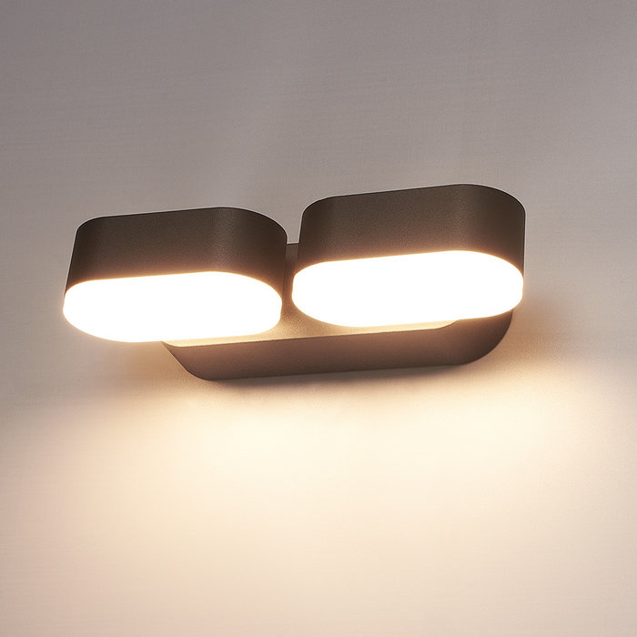 HOFTRONIC Dimbare LED Wandlamp Dayton Duo Zwart