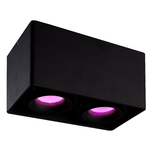 Smart WiFi LED opbouw plafondspot Esto 2 lichts Zwart incl. 2x 5,5W GU10 RGBWW spot IP20 kantelbaar Homeylux Smart WiFi LED opbouw plafondspot Esto 2 lichts Zwart incl. 2x 5,5W GU10 RGBWW spot IP20 kantelbaar